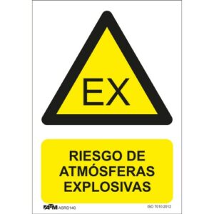 Señal peligro atmósferas explosivas PVC Glasspack