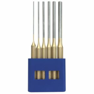 Juego de 6 botadores cilíndricos extra largos serie dorada