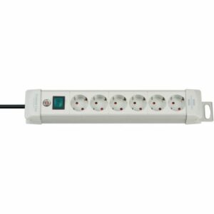 Base de tomas múltiples Premium-Line gris claro con varias posibilidad de instalación y fijación