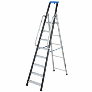 Escalera de tijera Stabila 60 Pro con peldaño ancho y barandillas