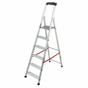 Escalera de tijera profesional Alu PRO con peldaño ancho