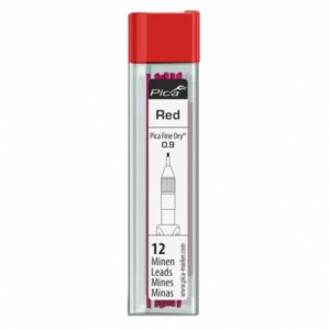 Estuche de 12 minas rojas para portaminas Fine Dry