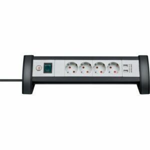 Base de tomas múltiples Premium-Office-Line para sobremesa con puertos USB