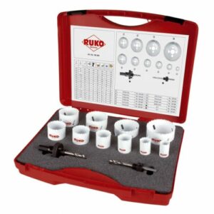Juego de 12 coronas perforadoras HSS-Co 8 para mantenimiento tipo Super