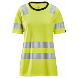 2537 Camiseta de manga corta para mujer de alta visibilidad clase 2 amarillo