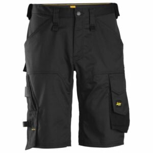 6153 Pantalones cortos de trabajo elásticos de ajuste holgado AllroundWork negro
