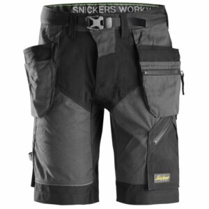 6904 Pantalones cortos de trabajo FlexiWork+ bolsillos flotantes gris acero