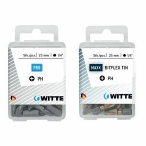Puntas Phillips de 25 mm en cajita de plástico