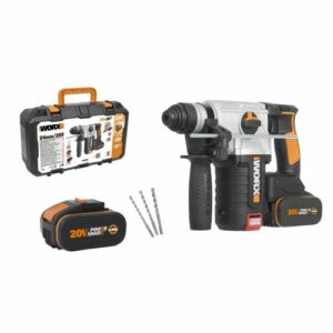 Worx WX380 - Martillo 4F Brushless 2,2J 20V 2 bat (4Ah + 4Ah)
